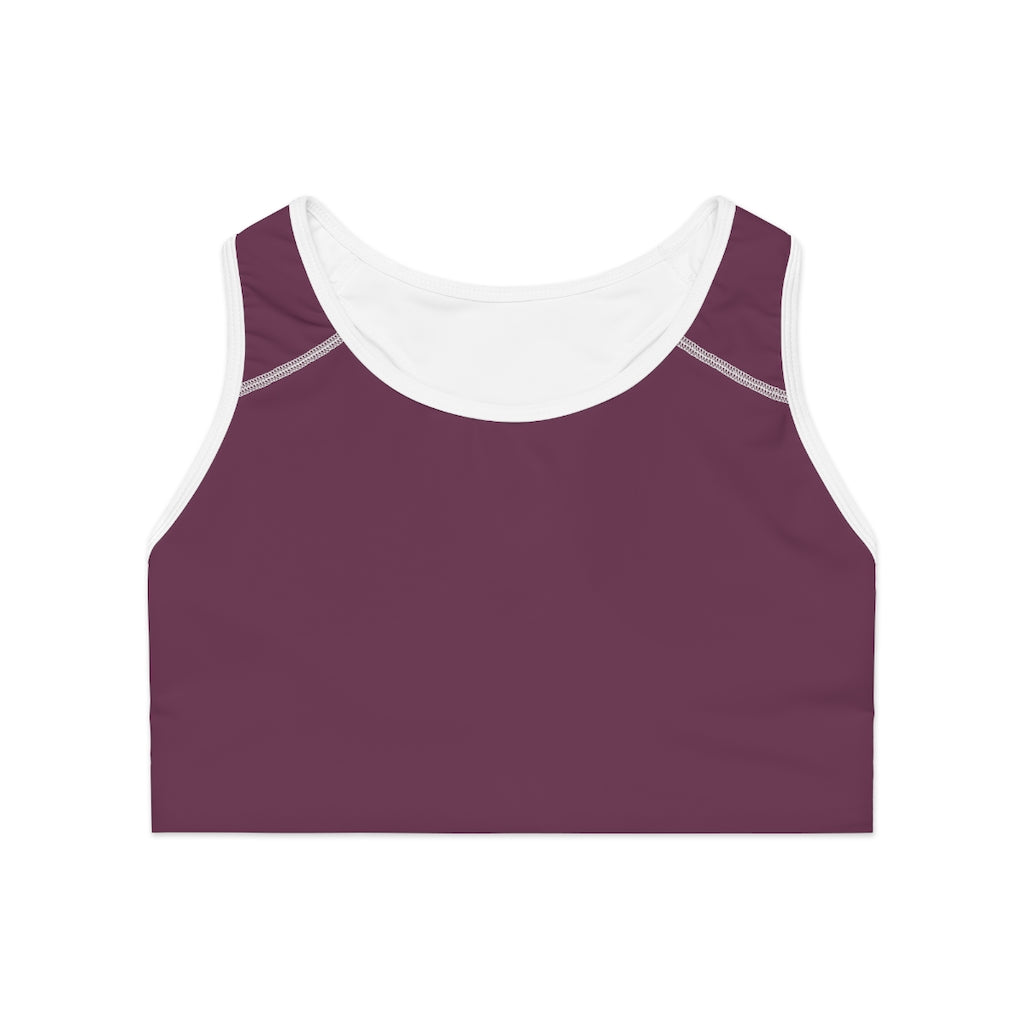 CH Burgundy Sports Bra Front Flat