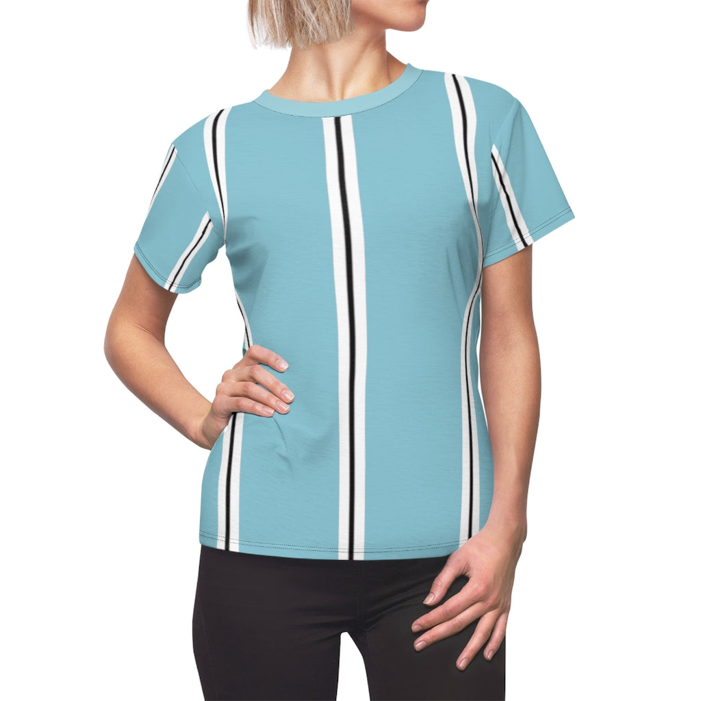Solid Cancun BW Stripes Women's Tee