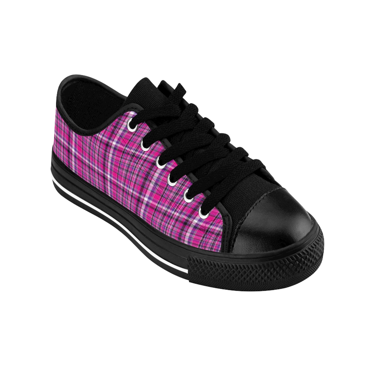 Pink and Purple Plaid Women's Sneakers