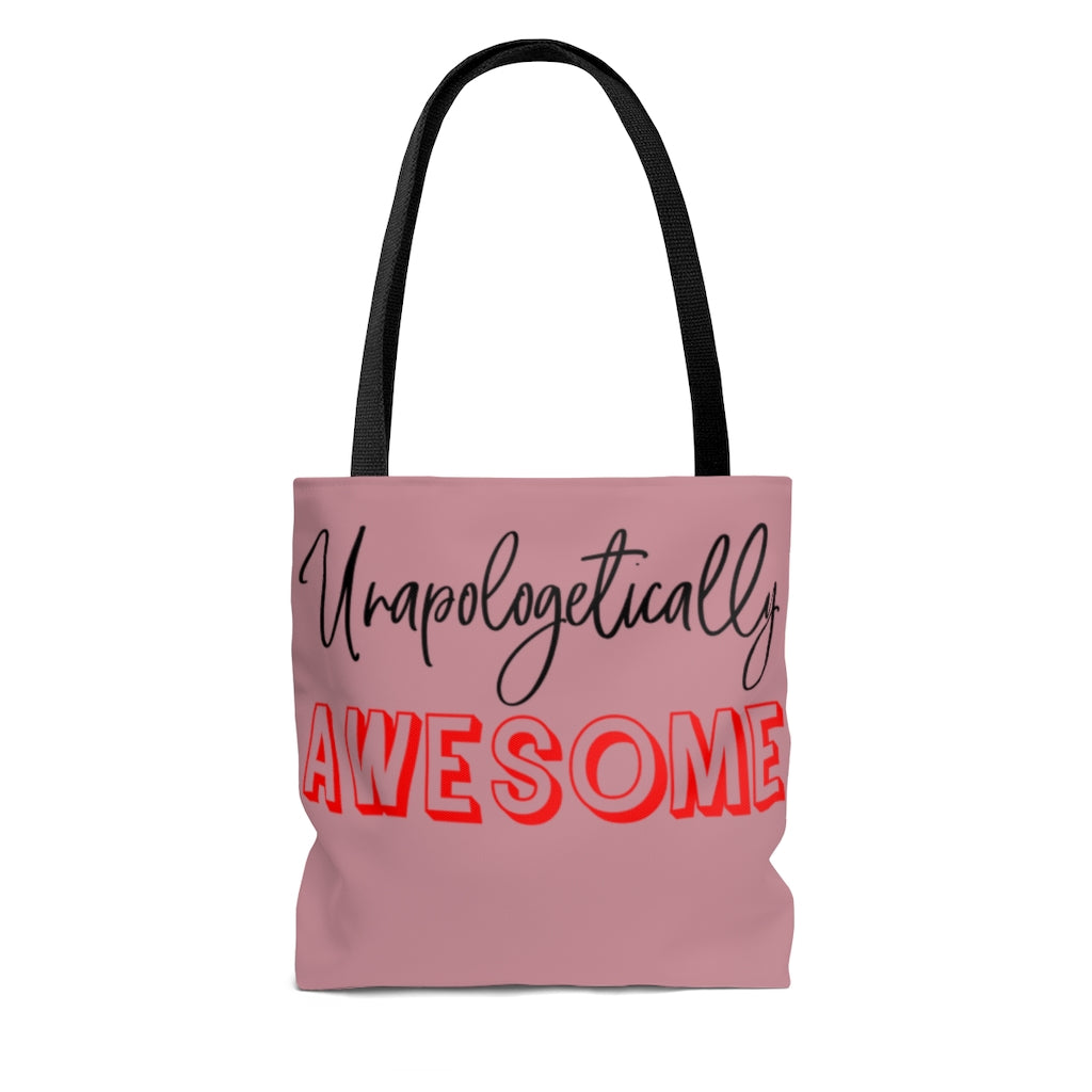 Unapologetically Awesome Solid Light Pink Tote Bag