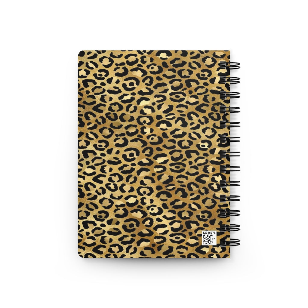 Gold Leopard Print Spiral Bound Journal