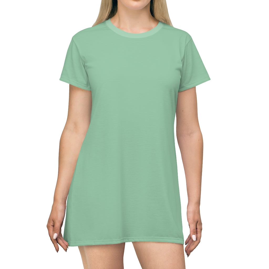 Solid Mint T-shirt Dress