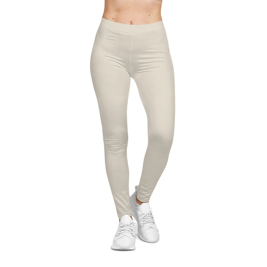 Beige Casual Leggings