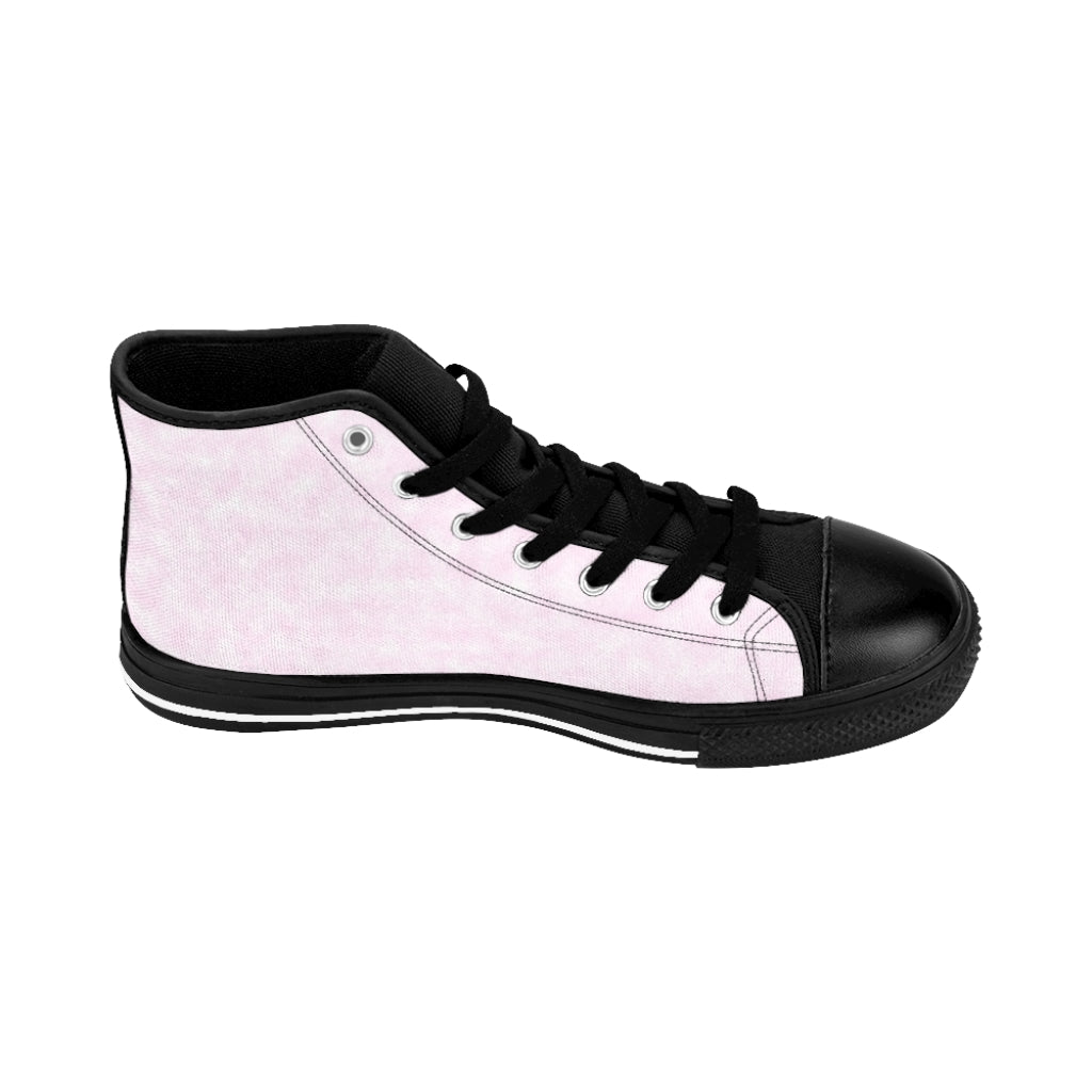 Light Magenta-Pink Clouds Women's High-top Sneakers