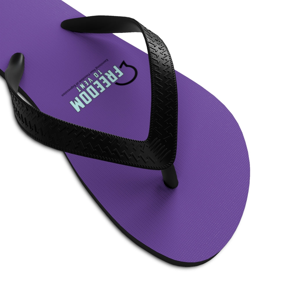 Freedom to Vent Unisex Purple Flip-Flops