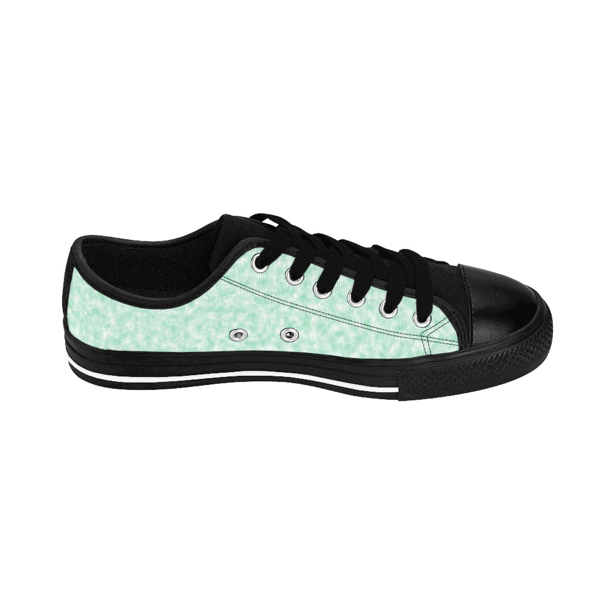 Seafoam Green and White Clouds Women's Sneakers