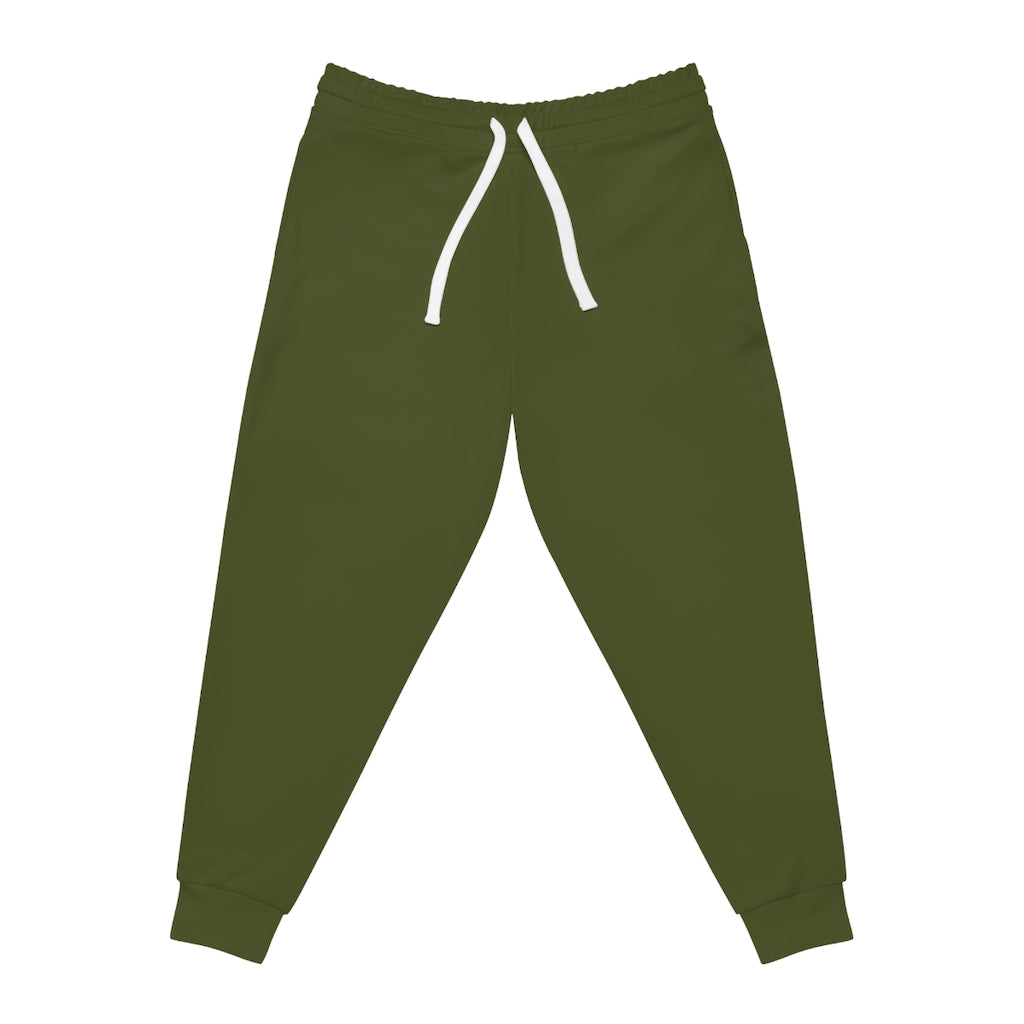 F21 Army Green Joggers Front Flat