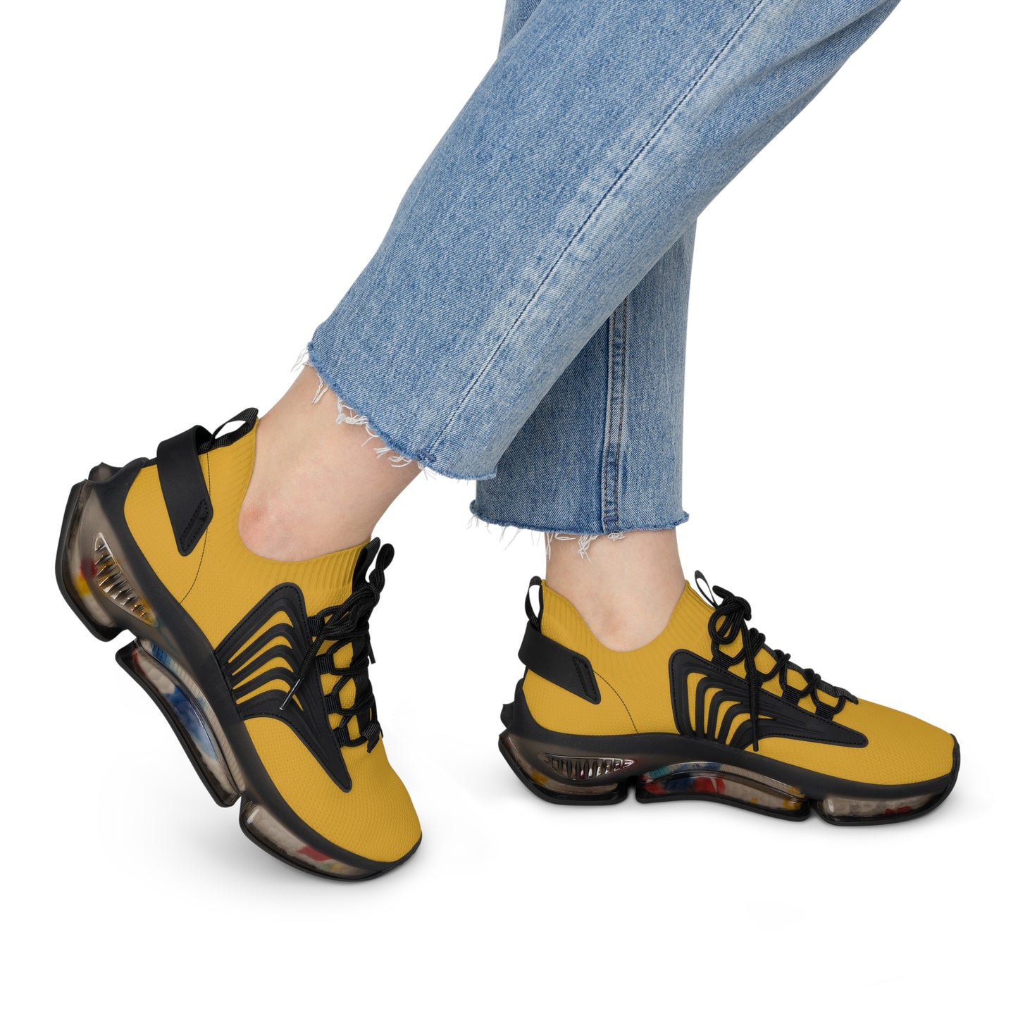 Autumn Yellow Women's Mesh Sneakers