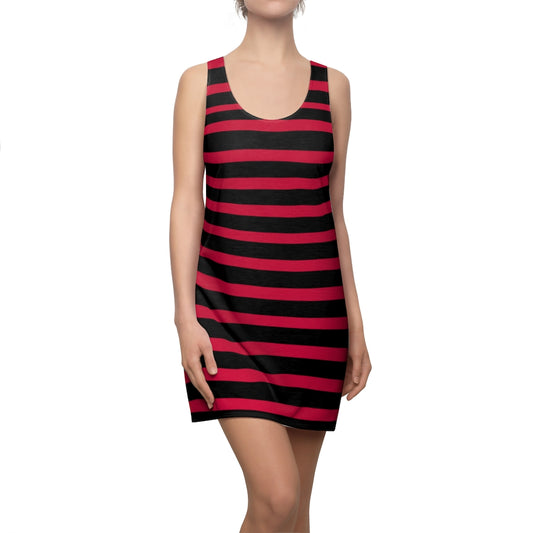 Solid True Red BLH Stripes Racerback Dress