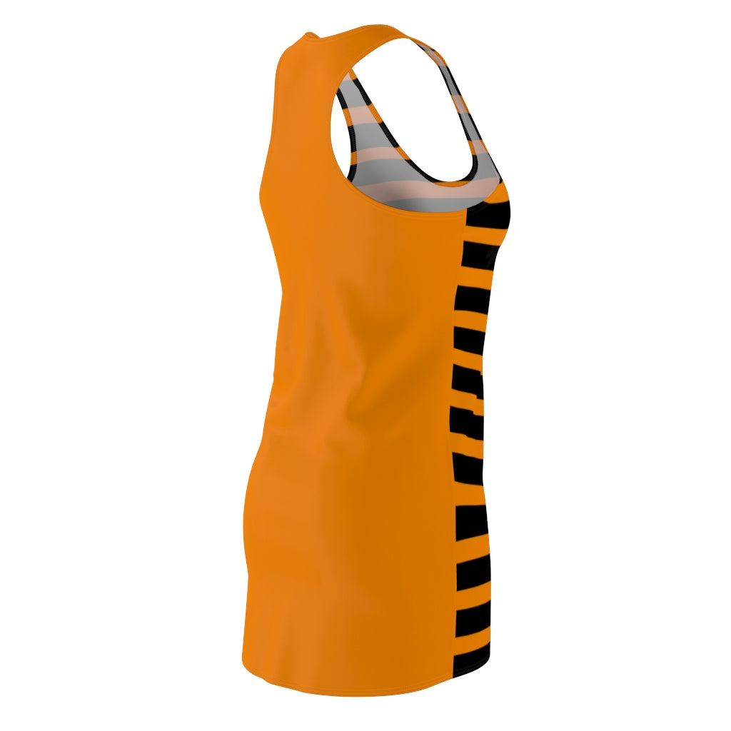 Tangerine BLH Stripes Racerback Dress