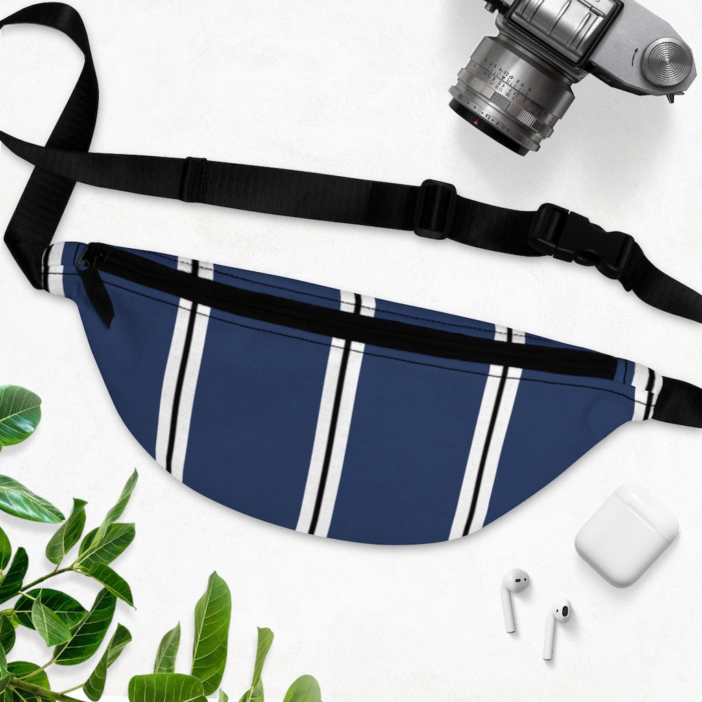 True Navy BW Stripes Fanny Pack