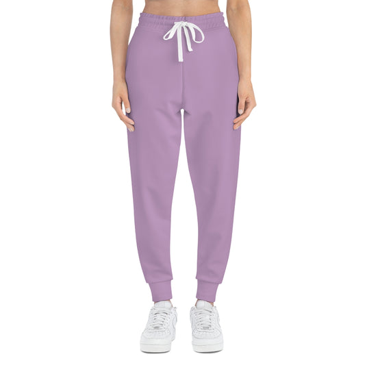 F21 Lilac Joggers with Model Front