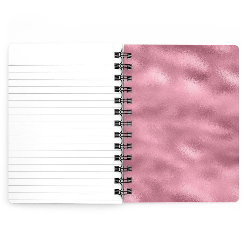 Gold Design on Pink Spiral Bound Journal