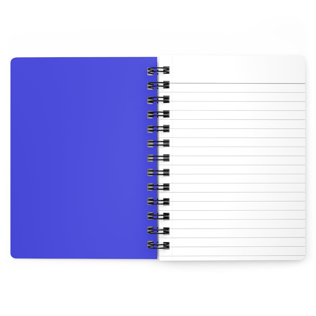 Bright Blue Leather Print Spiral Bound Journal