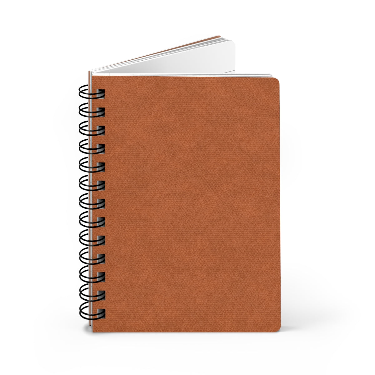 Tan Leather Print Spiral Bound Journal