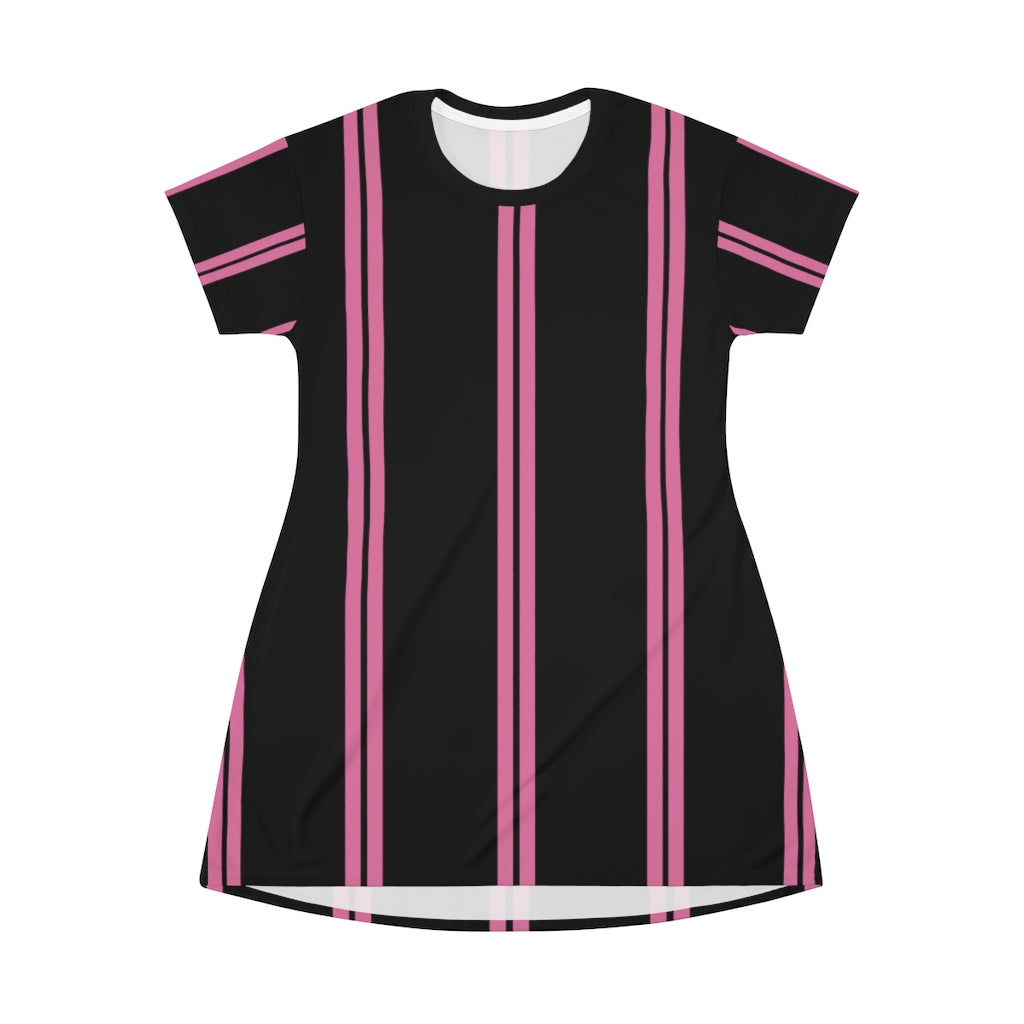 Black SHP Stripes T-shirt Dress