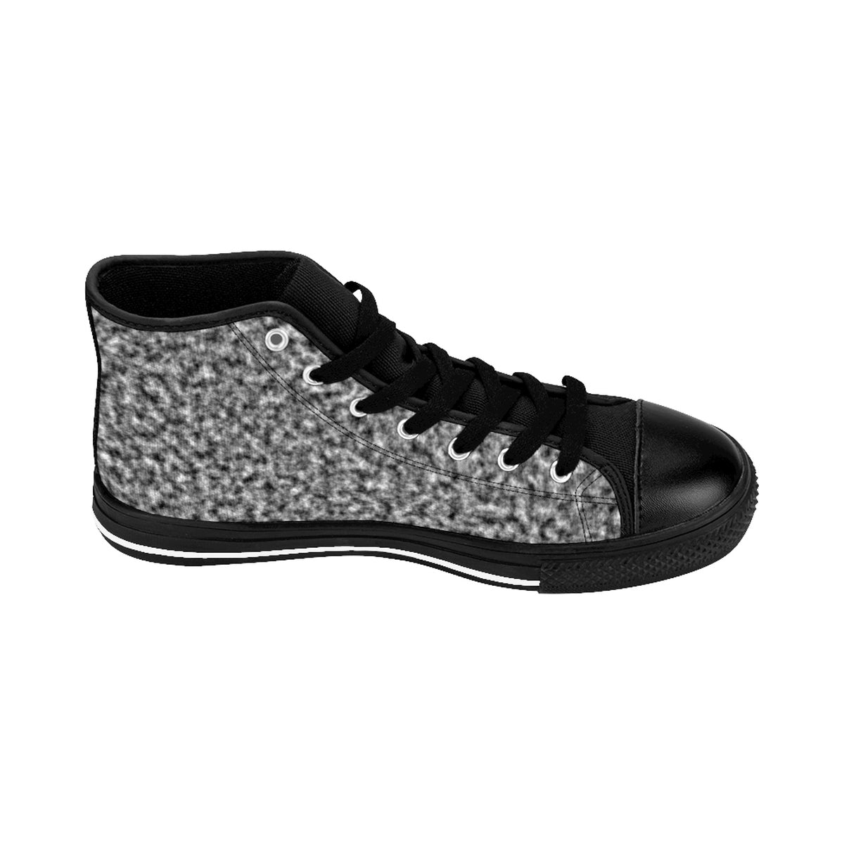 White and Black Clouds Women's High-top Sneakers