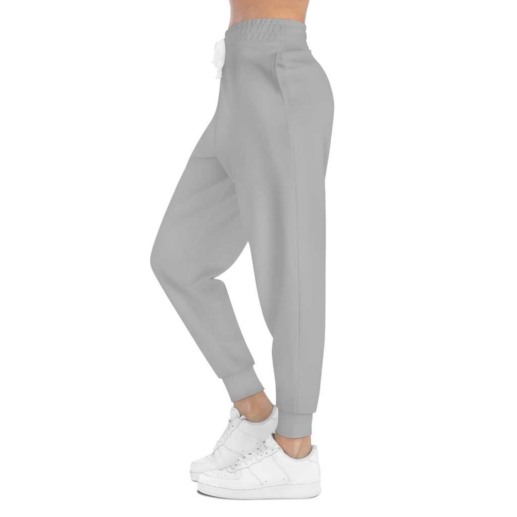 F21 Silver Joggers with Model Side
