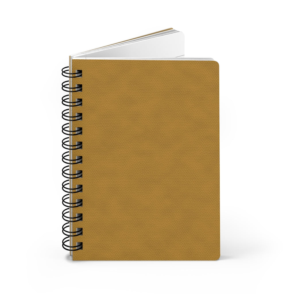 Gold Leather Print Spiral Bound Journal