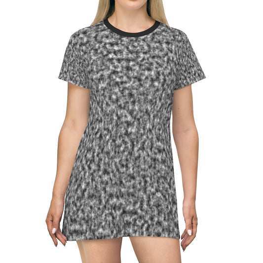 White and Black Clouds T-shirt Dress
