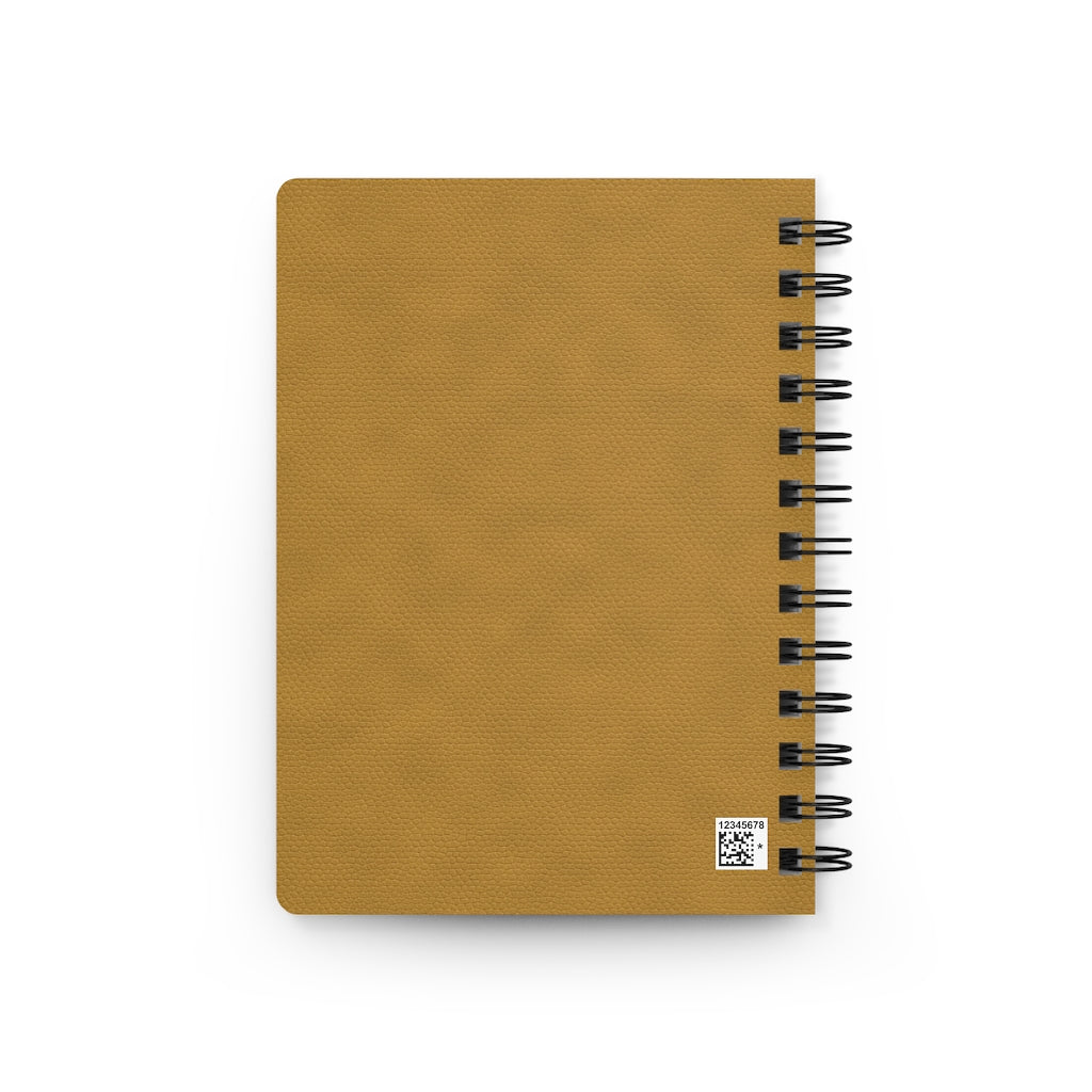 Gold Leather Print Spiral Bound Journal