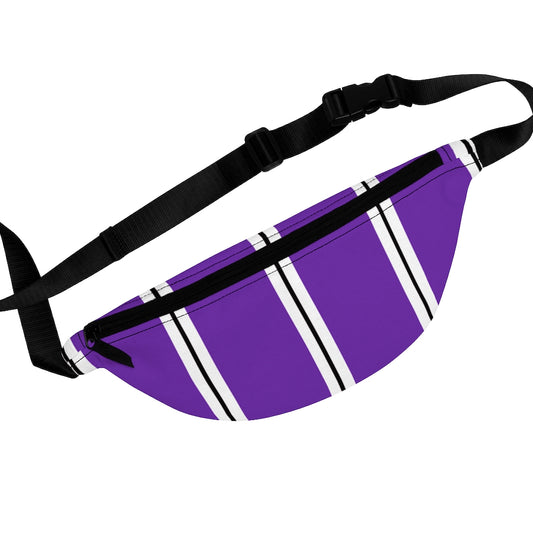 Grape BW Stripes Fanny Pack