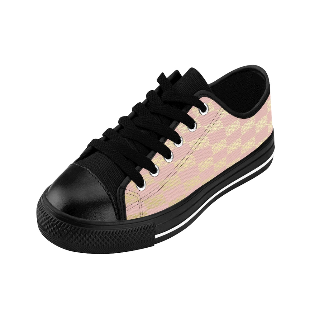 Dusty Rose and Gold V Women's Sneakers