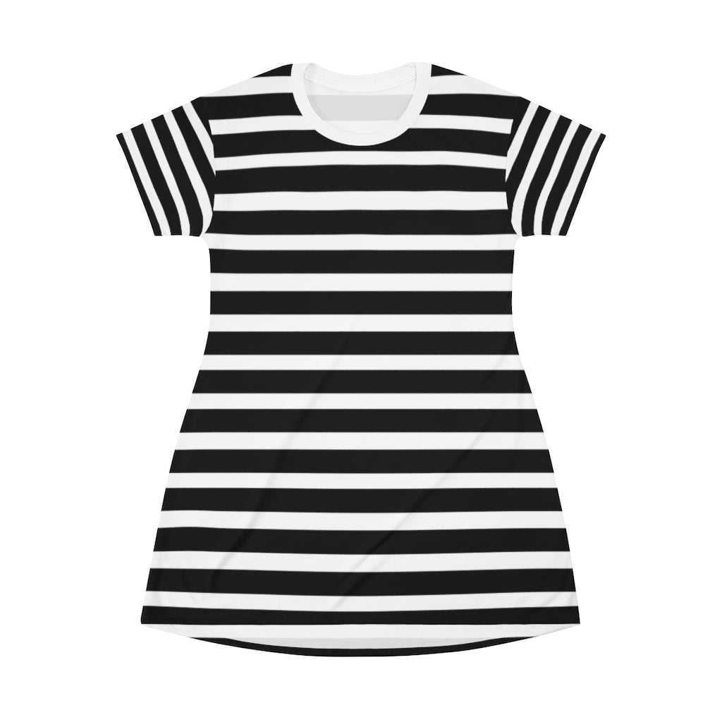 White BLH Stripes T-shirt Dress
