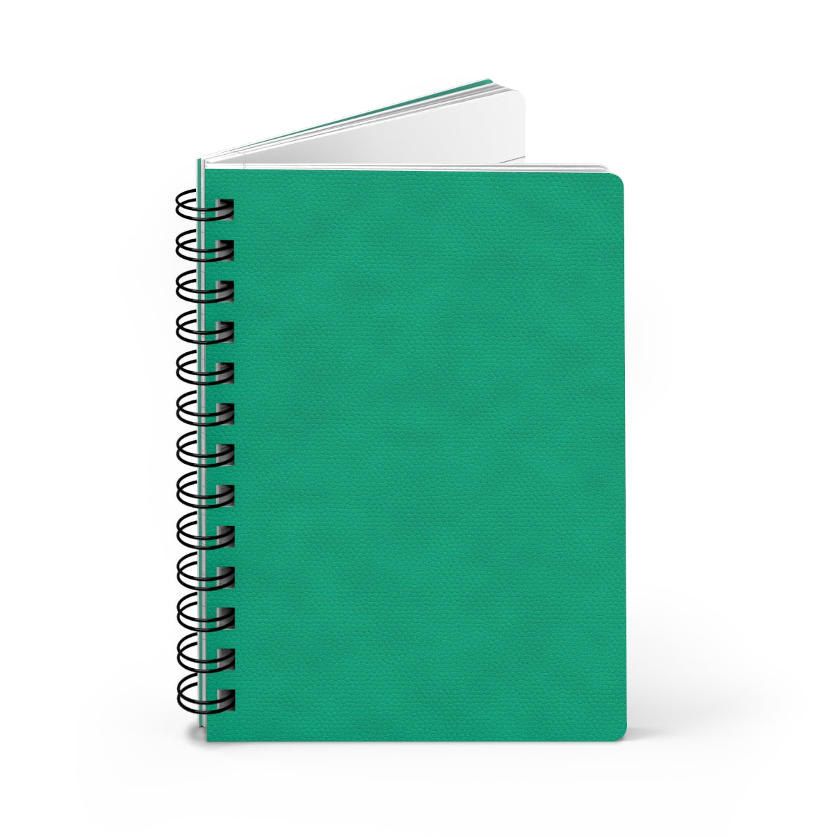 Light Turquoise Leather Print Spiral Bound Journal
