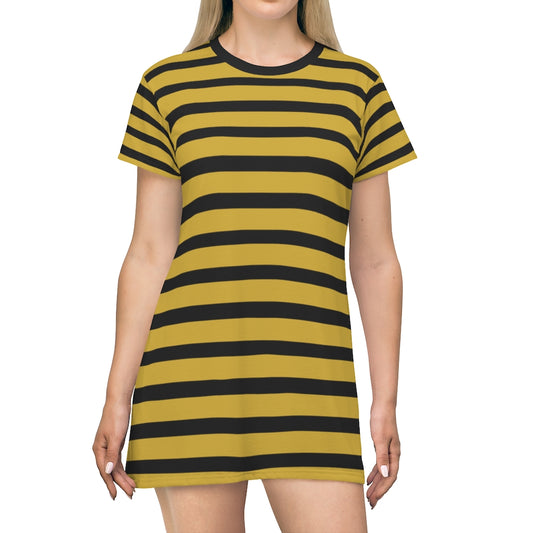 Black MGH Stripes T-shirt Dress