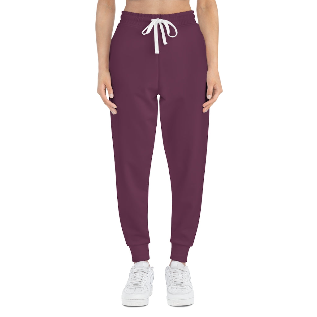 CH Burgundy Joggers with Model Front