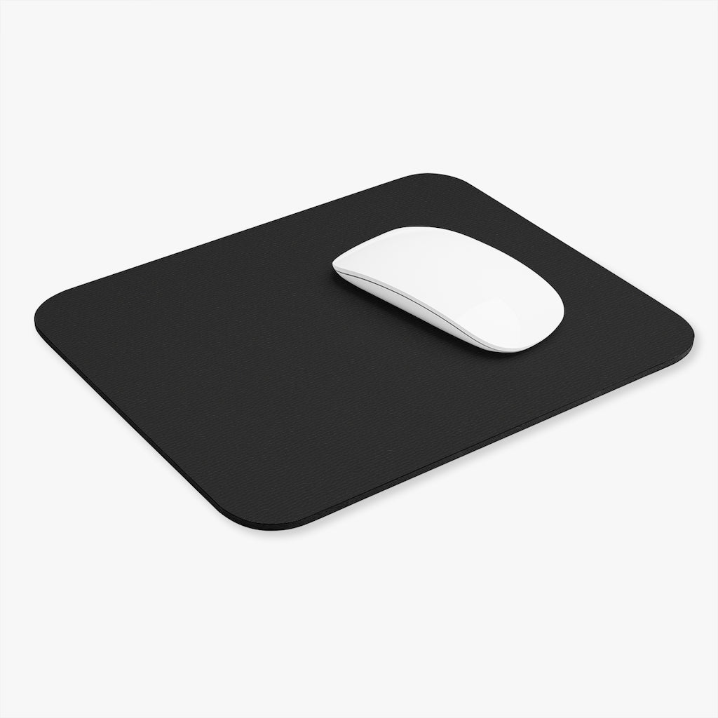 Black Leather Print Rectangle Mouse Pad