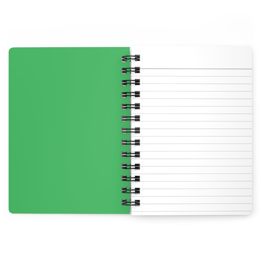 Bright Green Leather Print Spiral Bound Journal
