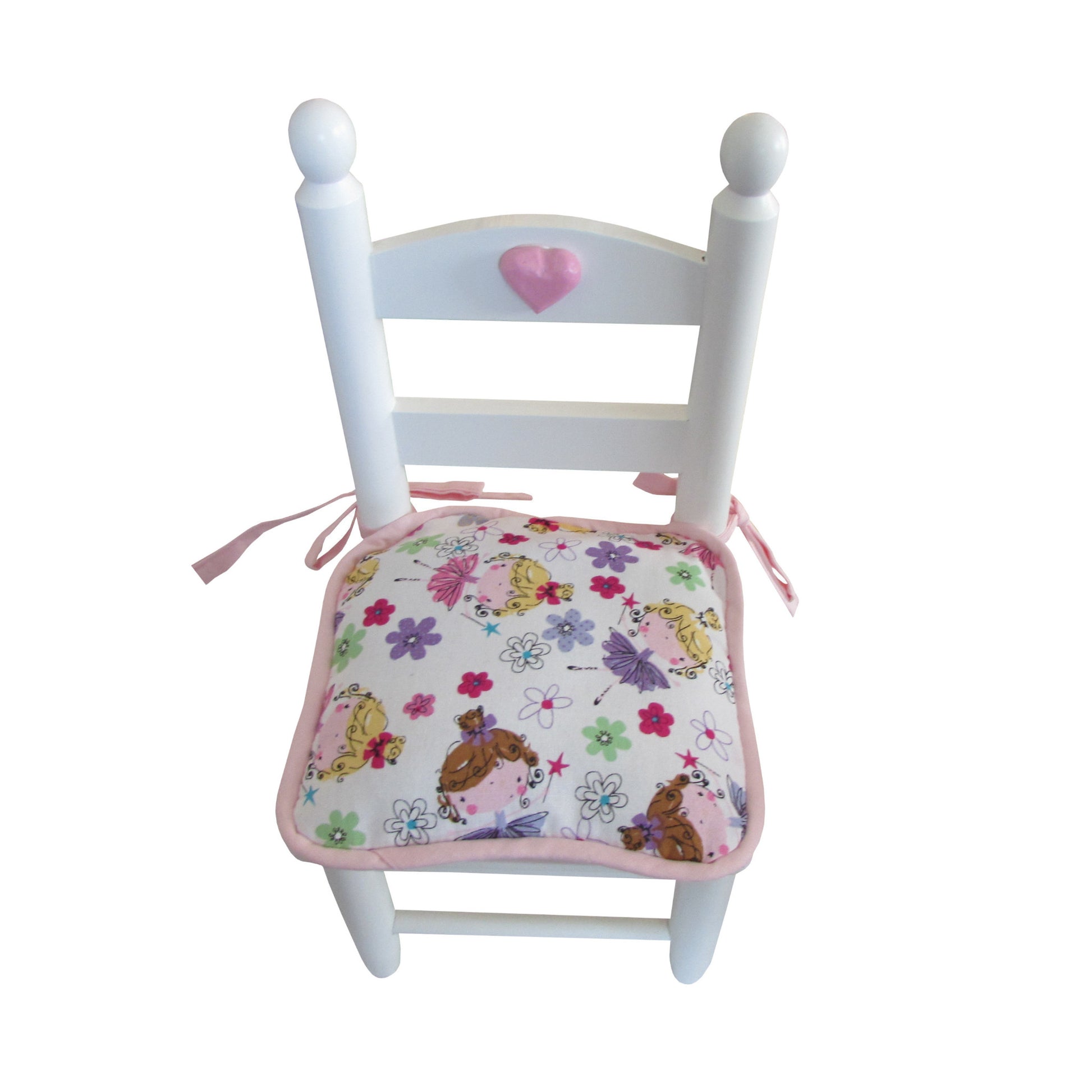 Ballerina and Flowers Print Doll Chair Cushion for 18-inch dolls Second view