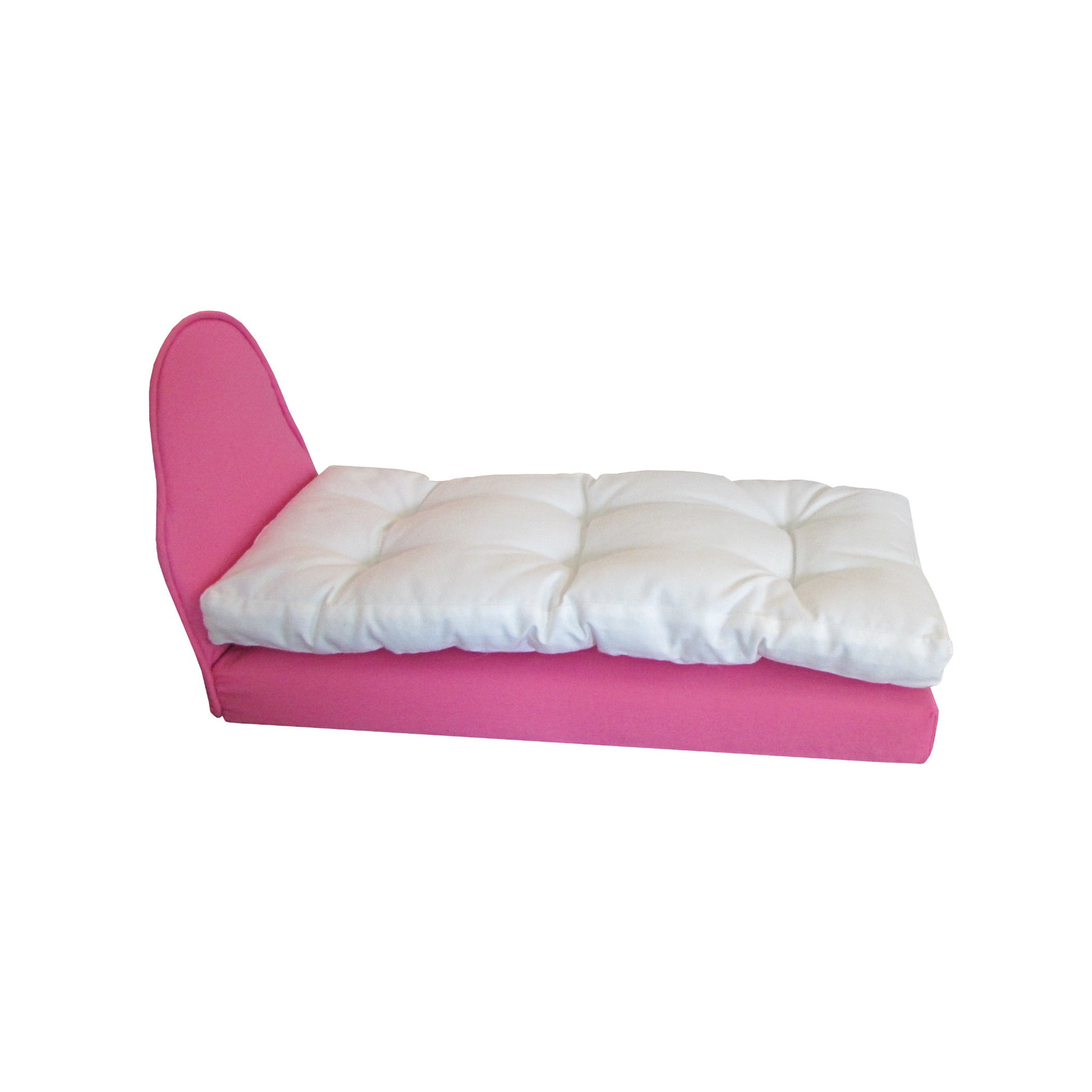 Bright Pink Doll Bed and Mattress for Love Doll Bedding for 11.5-inch and 12-inch dolls