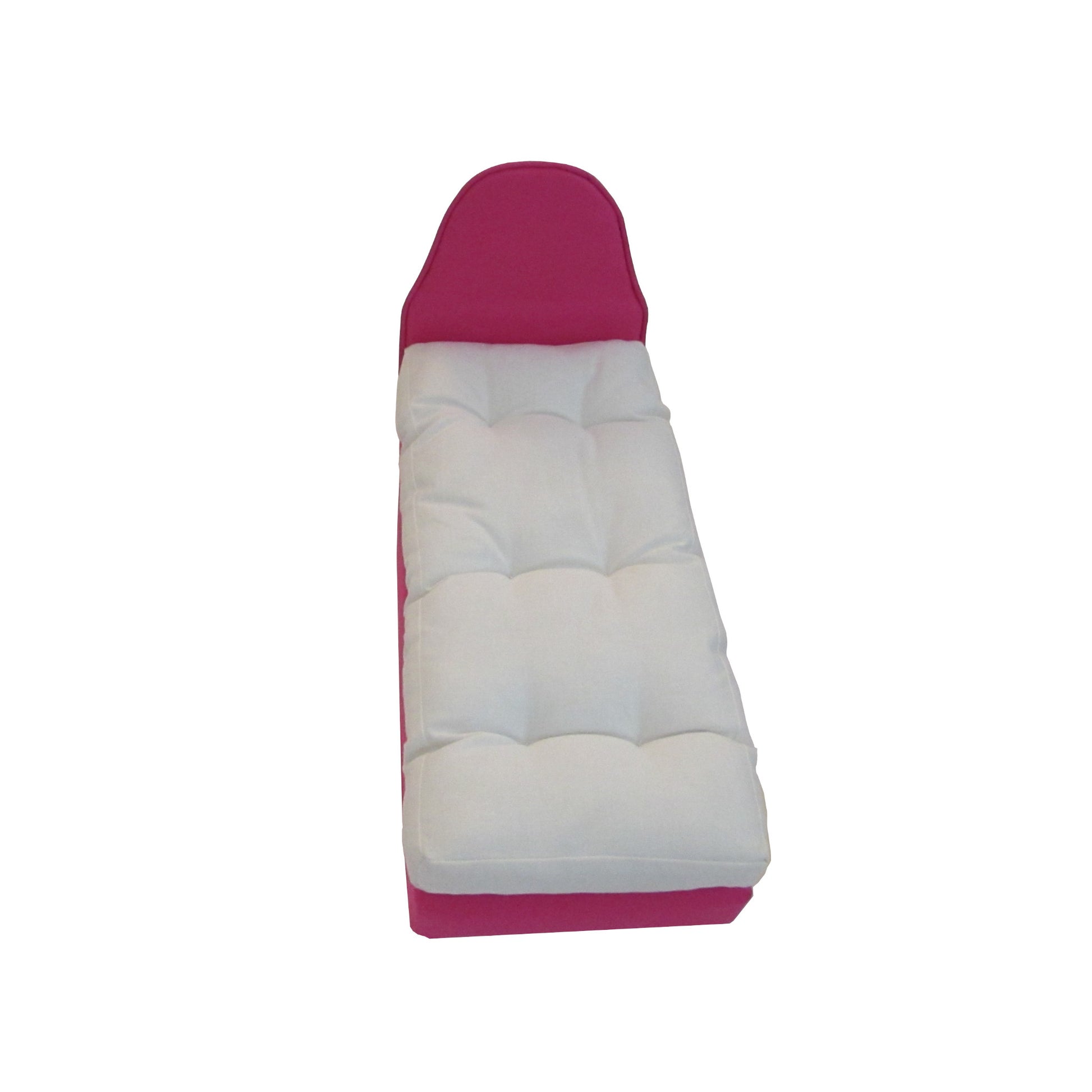 Bright Pink Doll Bed and Mattress for Pink Floral Doll Bedding for 11.5-inch and 12-inch dolls Second view