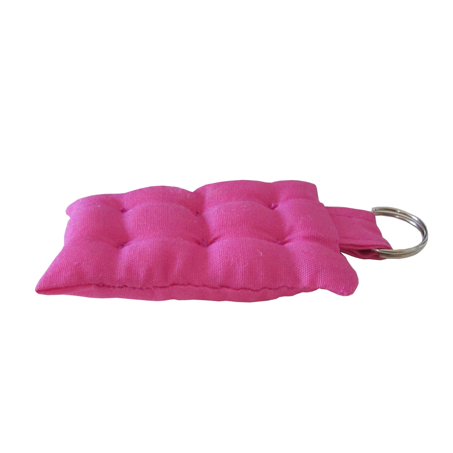 Bright Pink Mattress Key Chain Side view