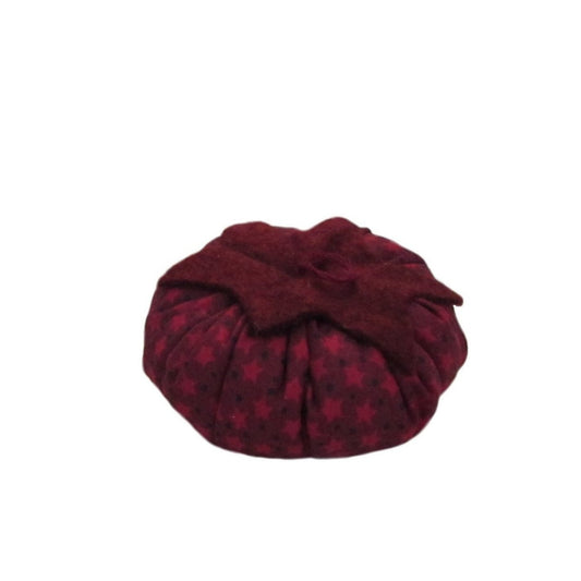 Burgundy Top Stars Tomato Pincushion