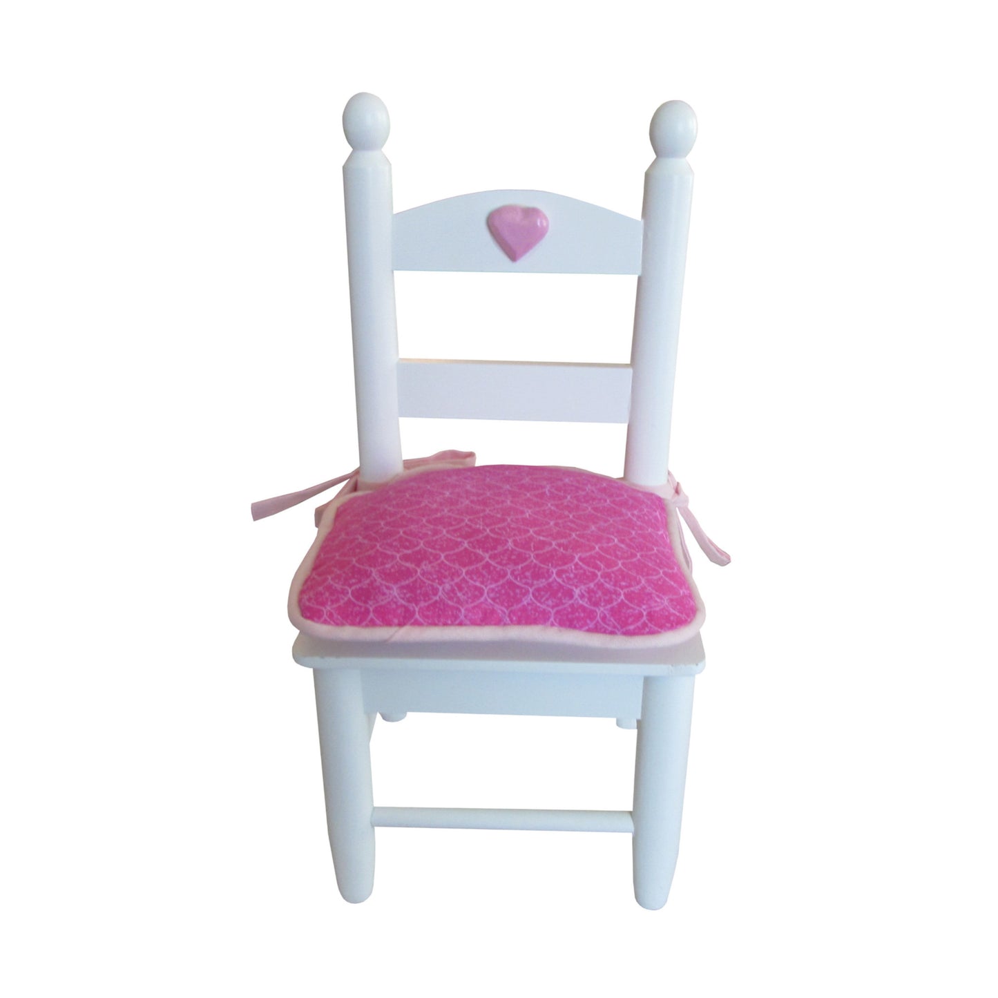 Dark Pink Print Doll Chair Cushion for 18-inch Dolls