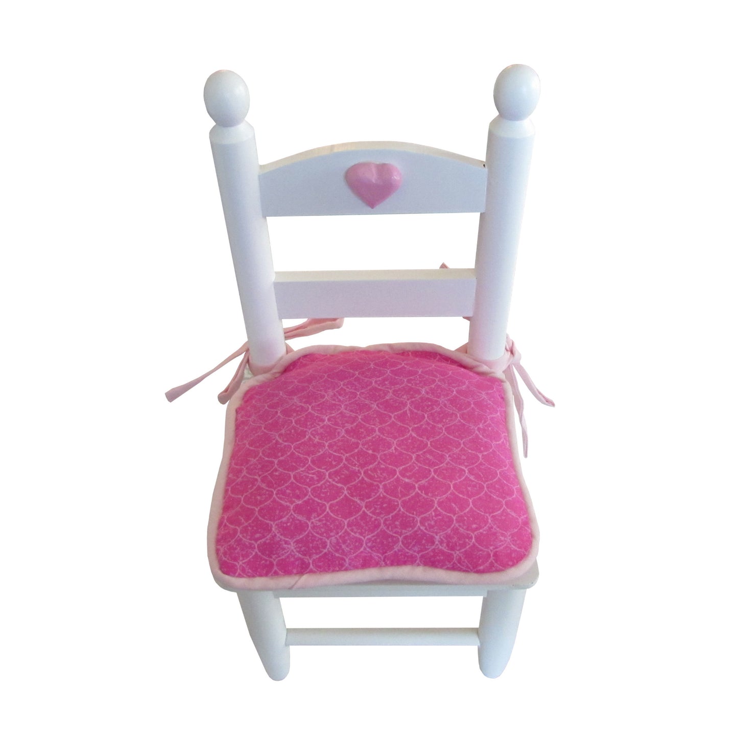Dark Pink Print Doll Chair Cushion for 18-inch Dolls Second view