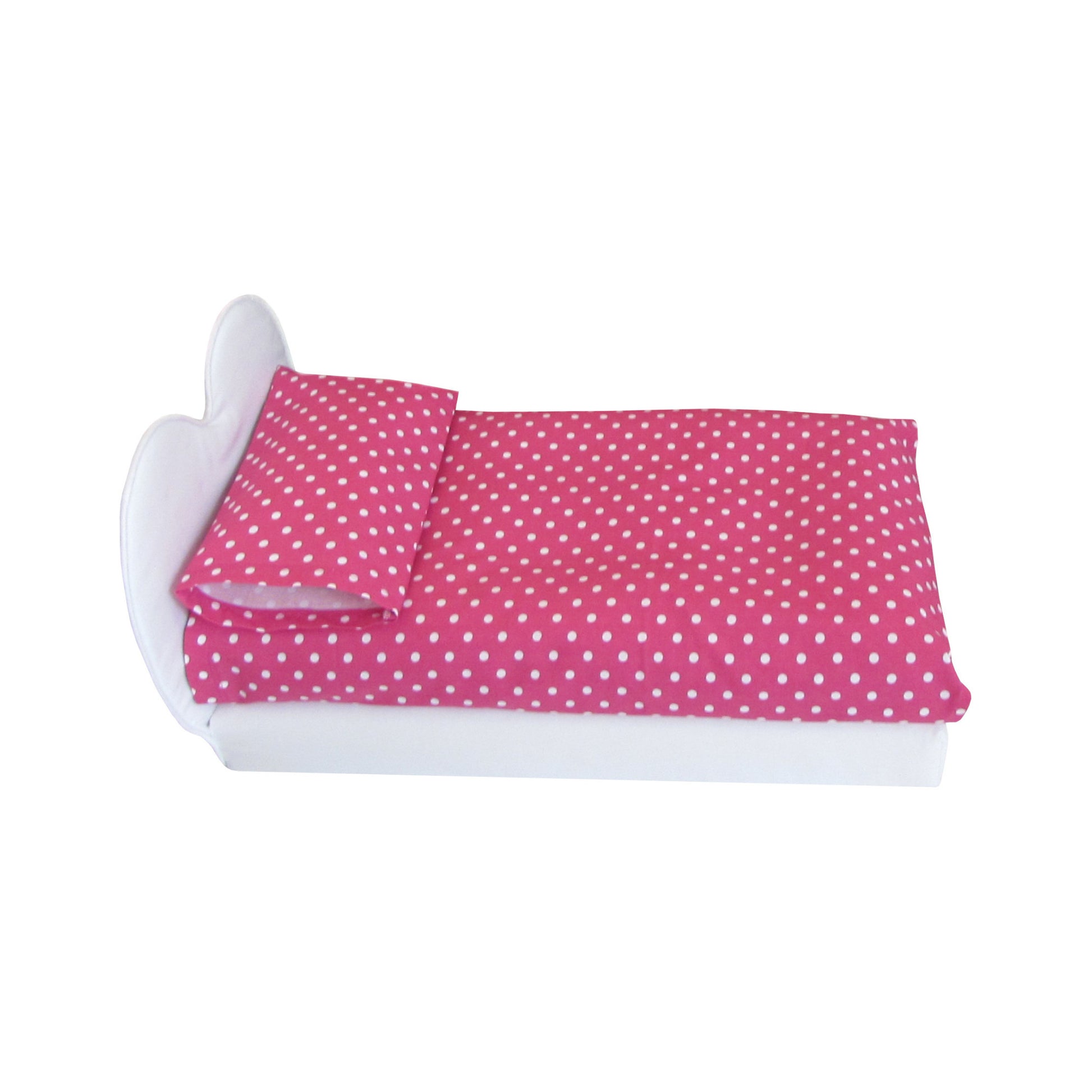 Dots Pink Doll SHeet Set for 18-inch dolls