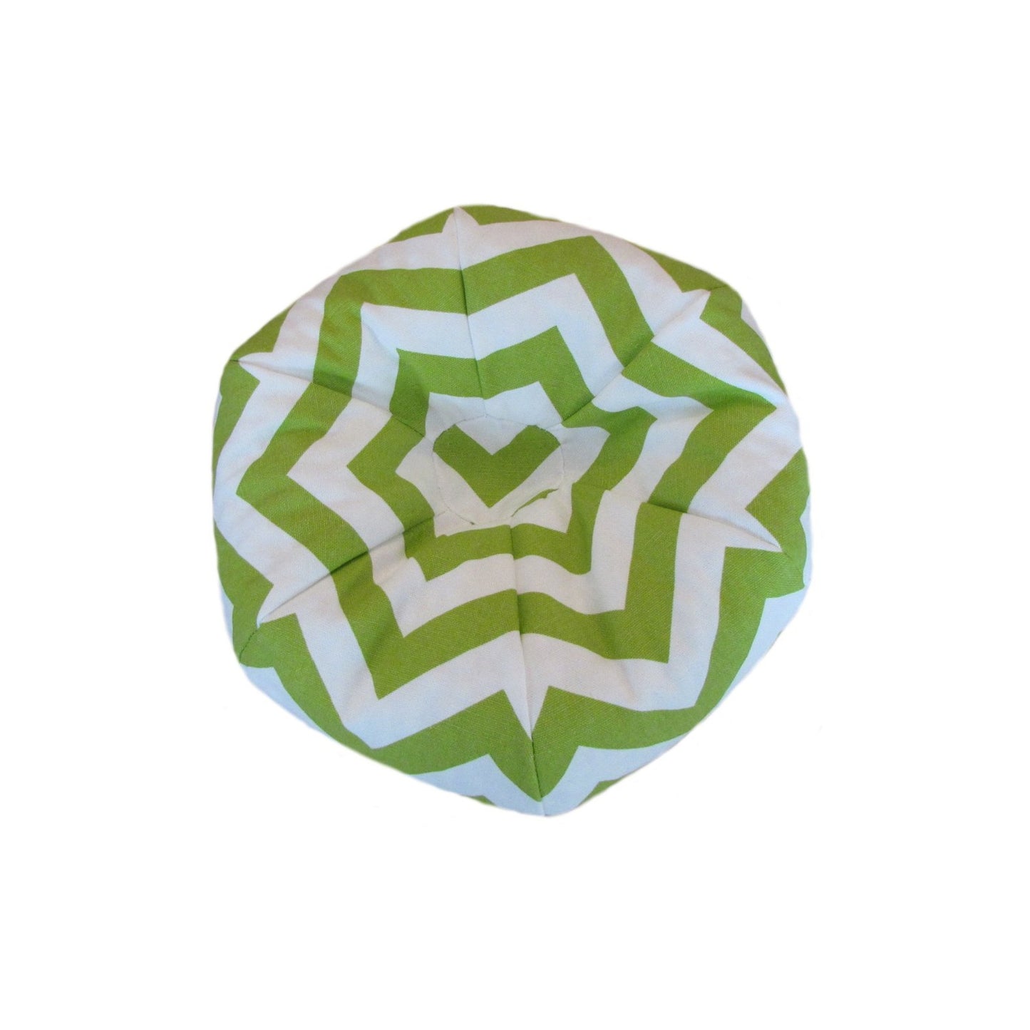 Green Chevron Doll Bean Bag Chair for 18-inch dolls without doll