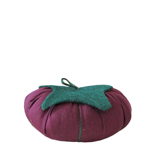 Green Top Burgundy Tomato Pincushion