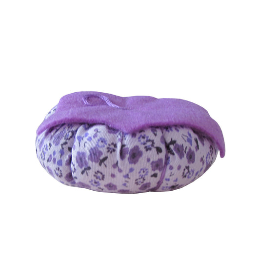 Lavender Top Purple and Lavender Floral Print Tomato Pincushion