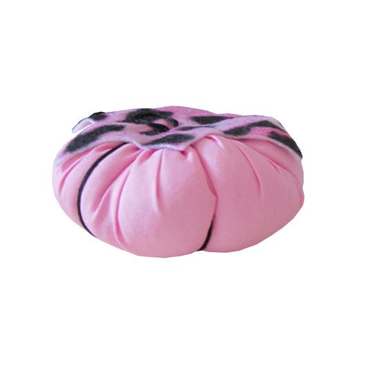 Light Pink Leopard Spots Top Pink Tomato Pincushion