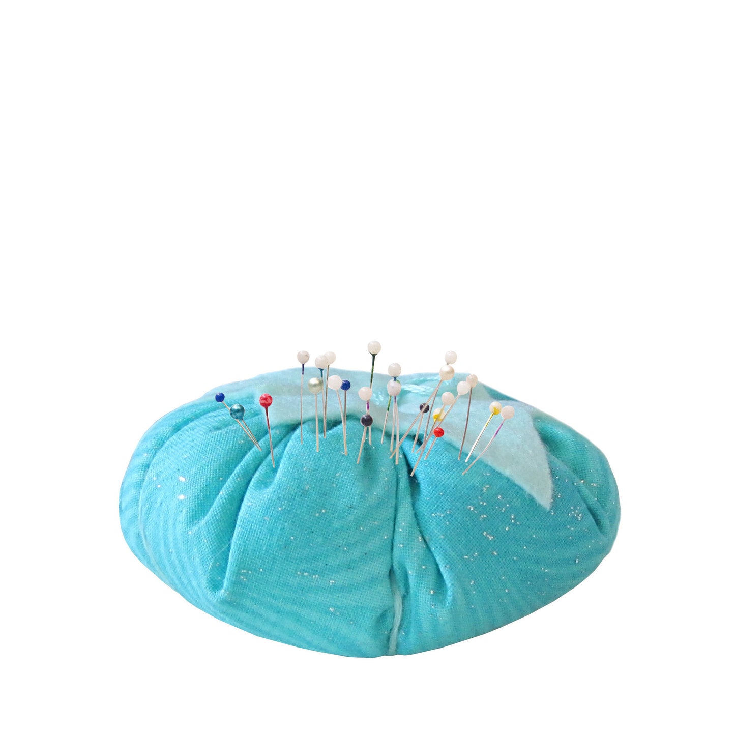 Mint-Colored Top Mint Print Tomato Pincushion with pins