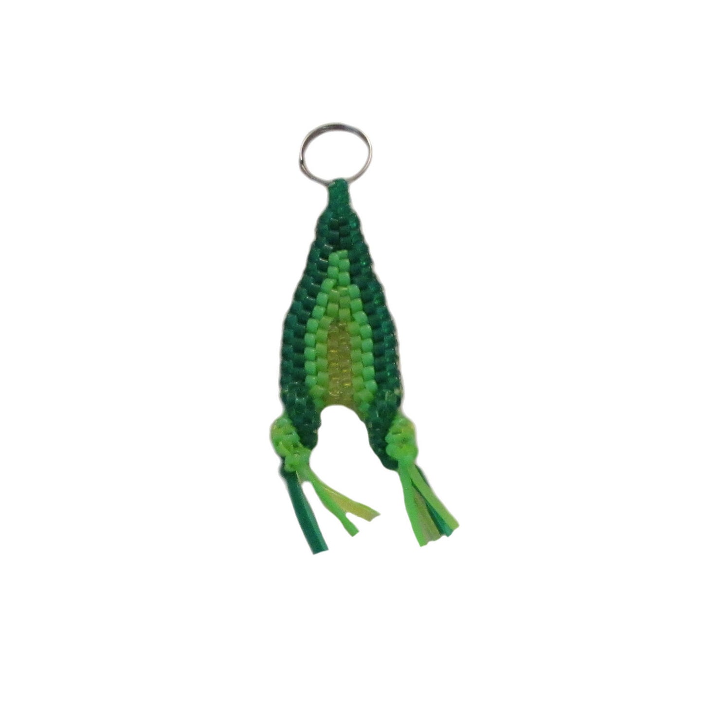 Multi-Green Rocket Plastic Lacing Key Chain