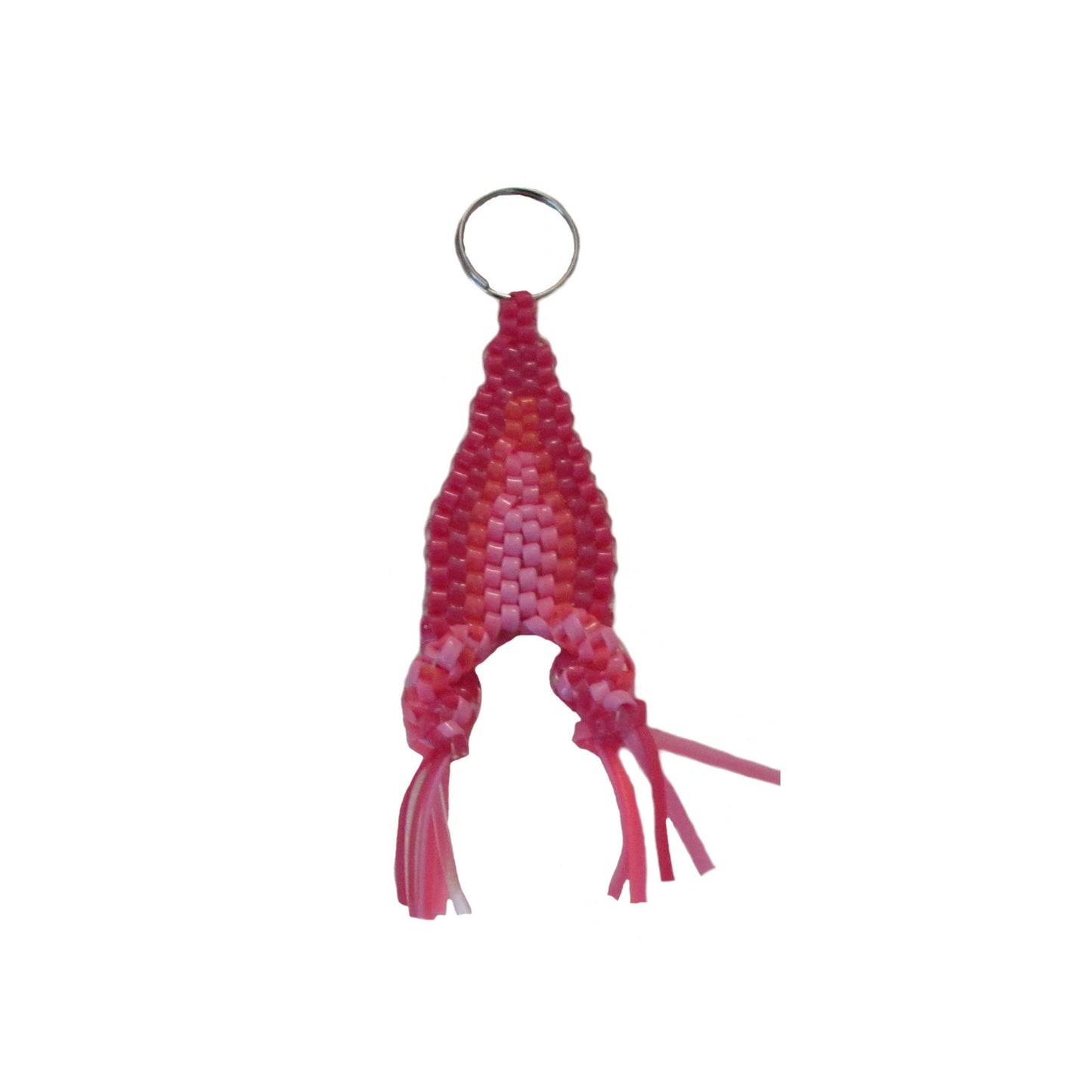 Multi-Pink Rocket Plastic Lacing Key Chain