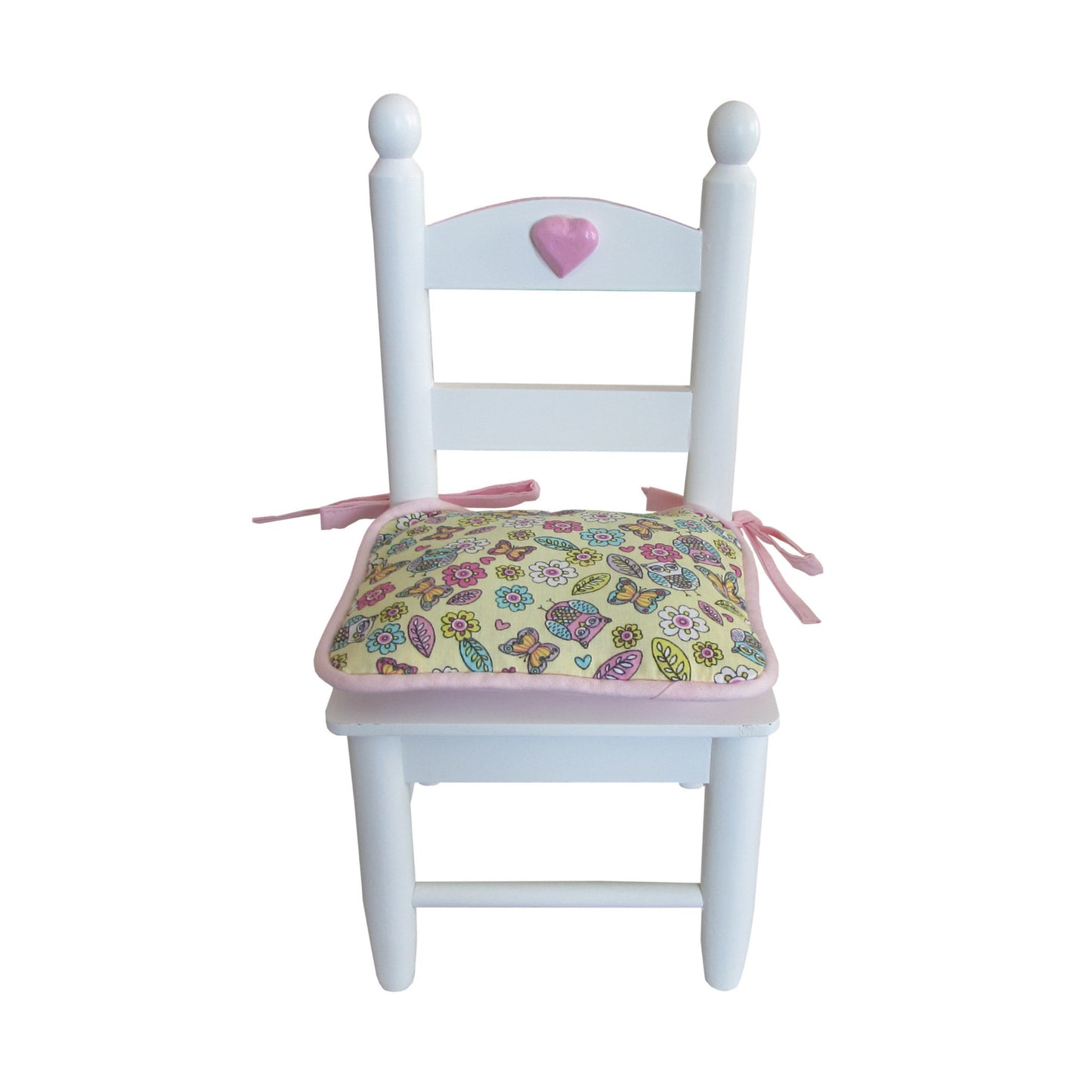 Owls and Flowers Print Doll Chair Cushion for 18-inch dolls
