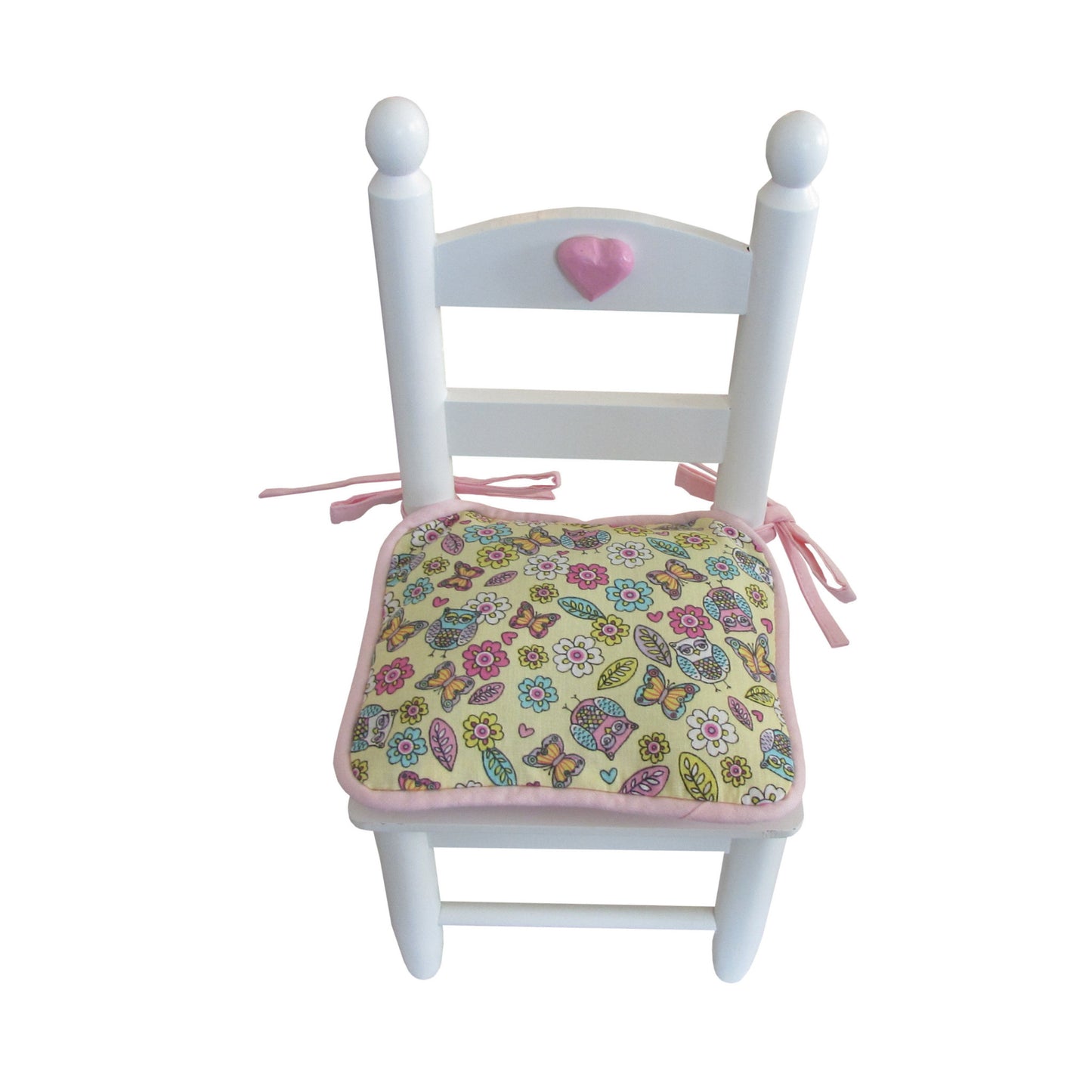 Owls and Flowers Print Doll Chair Cushion for 18-inch dolls Second view